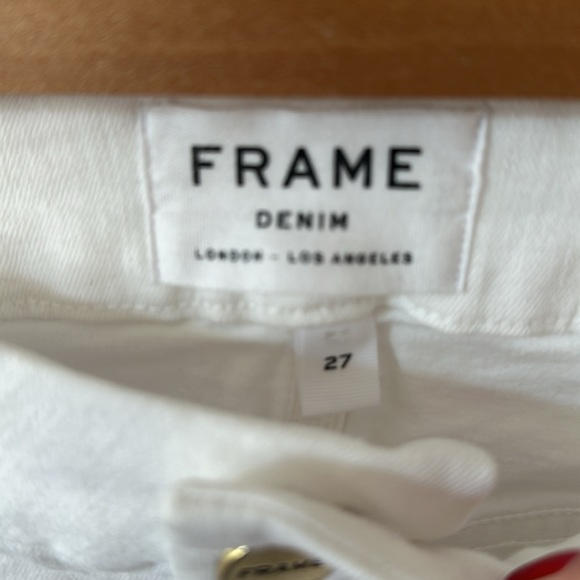 Frame size 4 Le Crop Mini Boot in white - Picture 5 of 7